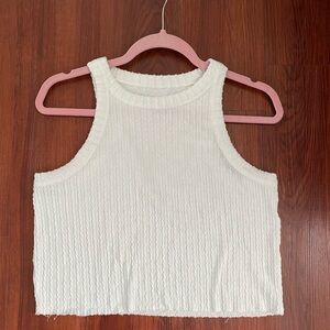 Women’s White Knit Tank Top